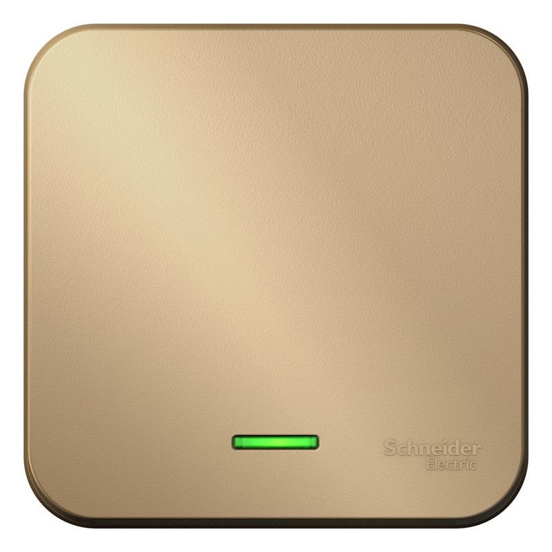 Blanca титан розетки и выключатели Выключатель SE Blanca 1-клавишный Титан наружный с подсветкой BLNVA101104