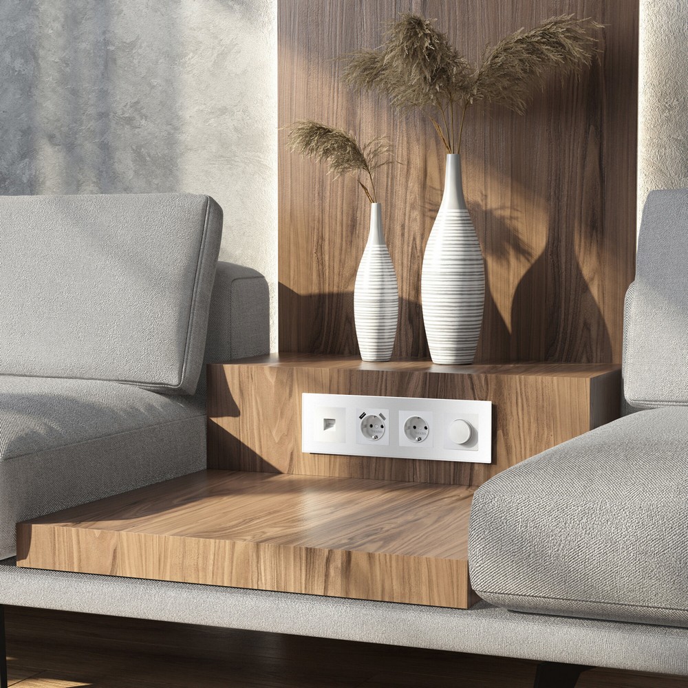 Рамки Werkel Senso Рамка Werkel на 4 поста Senso (белый, стекло soft-touch) W00431010