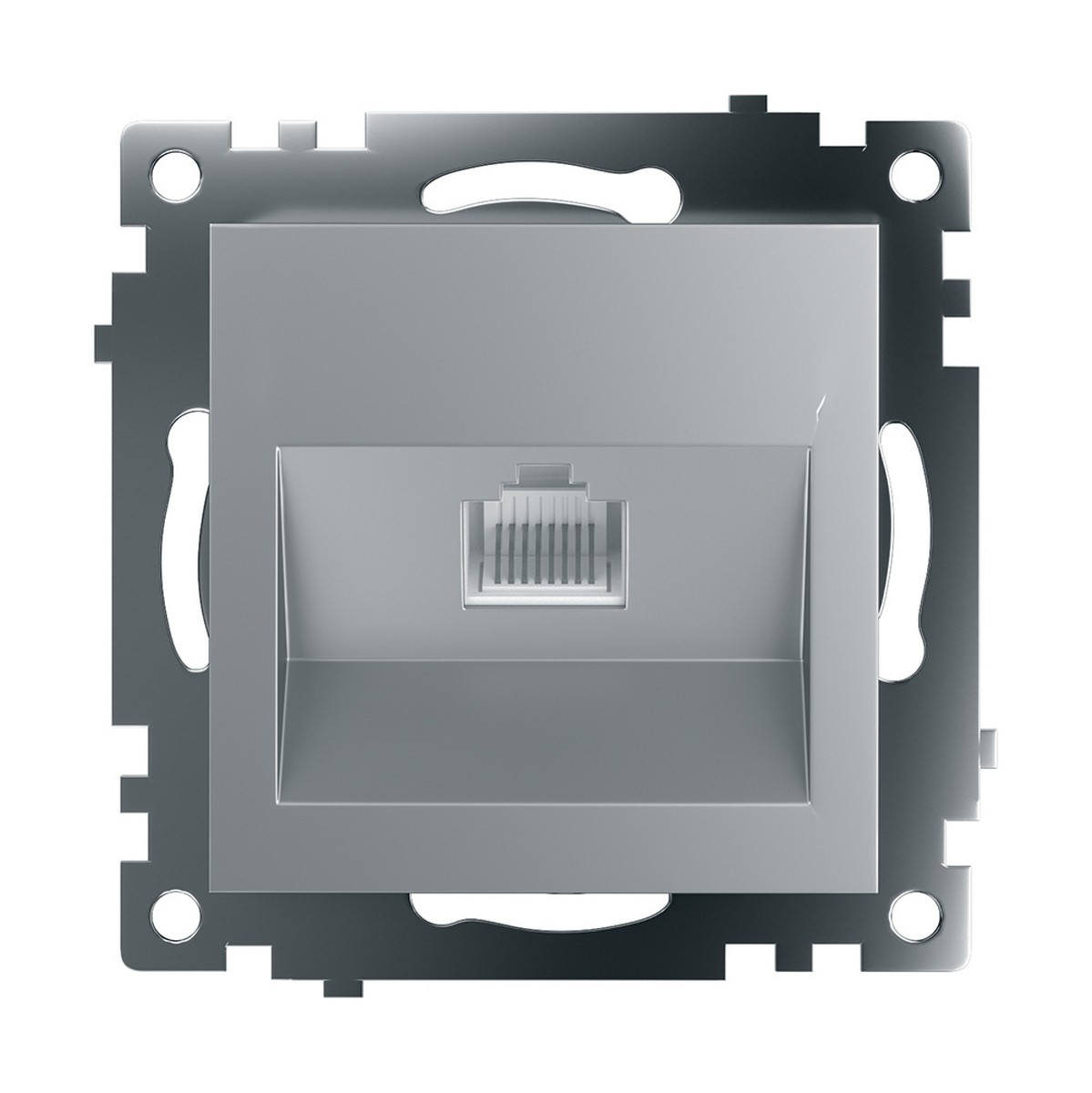 Катрин - Розетки и выключатели Stekker Розетка компьютерная 1-местная RJ-45 STEKKER GLS00-7107-03 Катрин серебро 39585