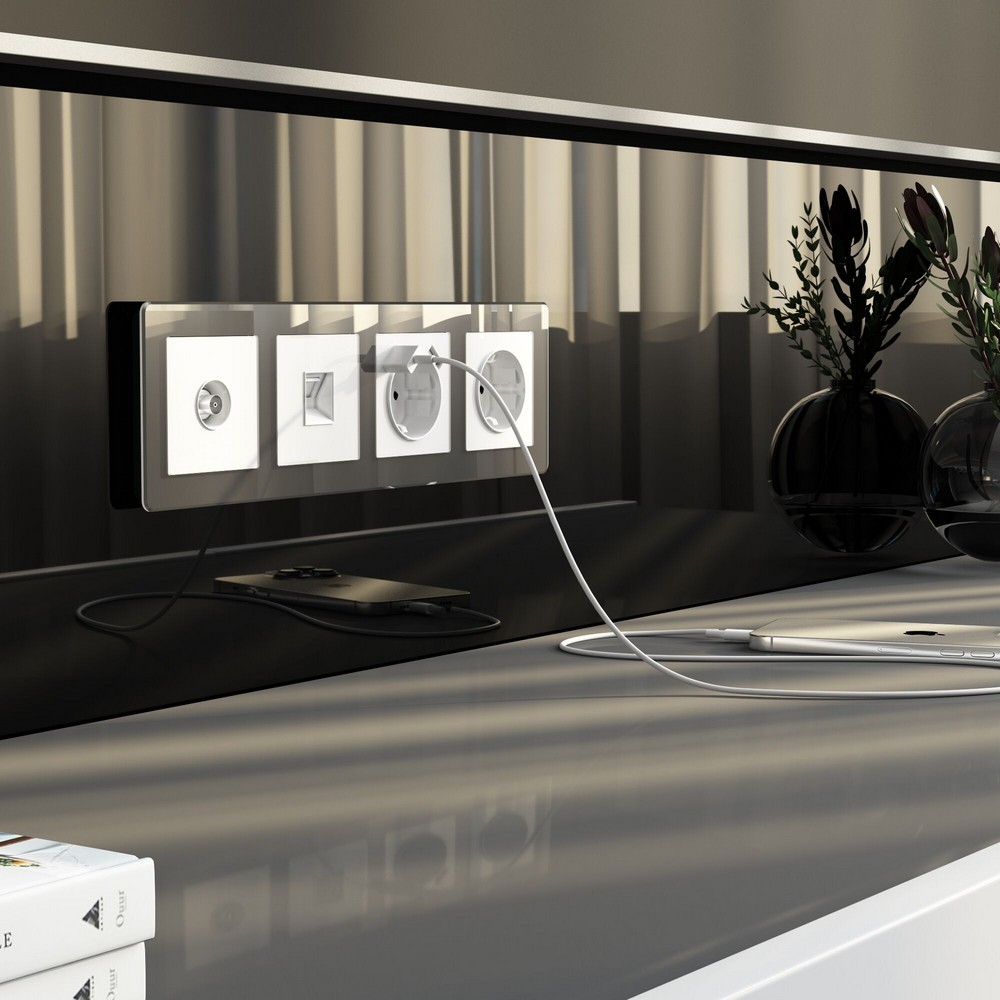 Werkel белый акрил ТВ-Розетка Werkel оконечная (белый акрил) W11830410