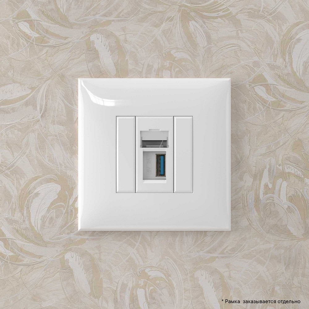 DKC Avanti механизмы Белое облако Розетка USB 3.0 DKC Avanti одинарная в стену тип А-А "Белое облако" 4400303