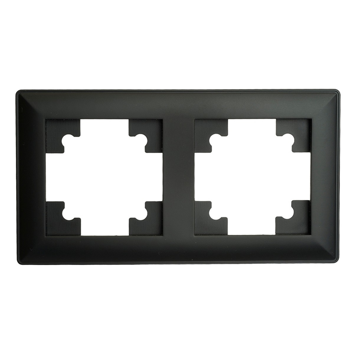 Катрин - Розетки и выключатели Stekker Рамка STEKKER PFR00-7002-05 2-ая Катрин черный 39813