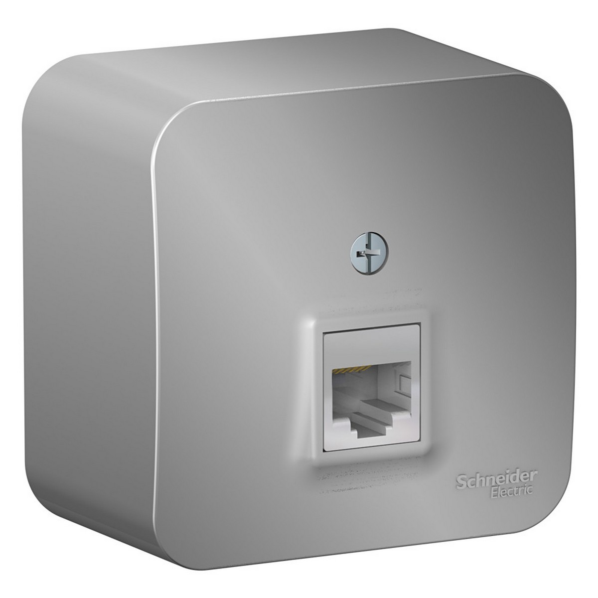 Blanca алюминий розетки и выключатели Розетка SE Blanca компьютерная Алюминий наружный RJ45 кат.5E изолир. пластина BLNIA045003