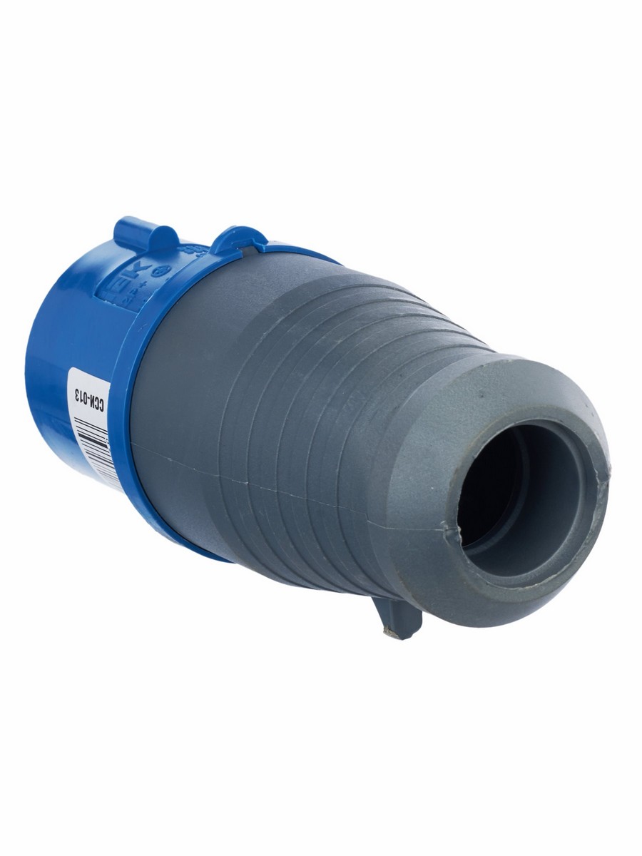 Силовые разъемы и вилки Вилка кабельная IEK 013 2Р+РЕ 16А 220В IP44 PSR01-016-3 