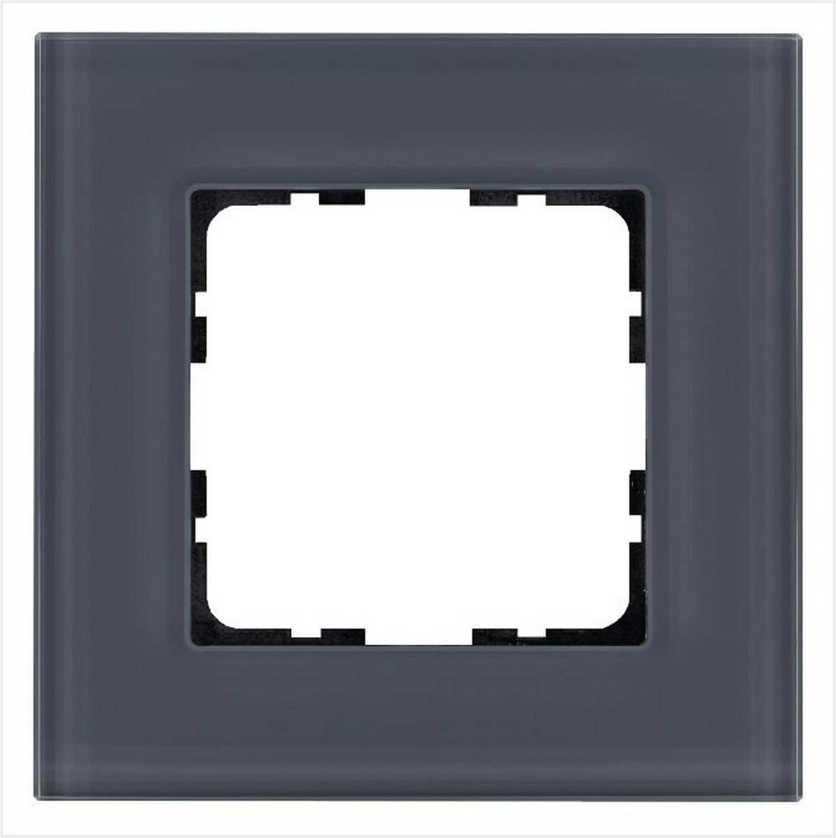 JASMART G - розетки и выключатели Рамка JASMART 1-постовая стекло Маренго GLASS G1001GC