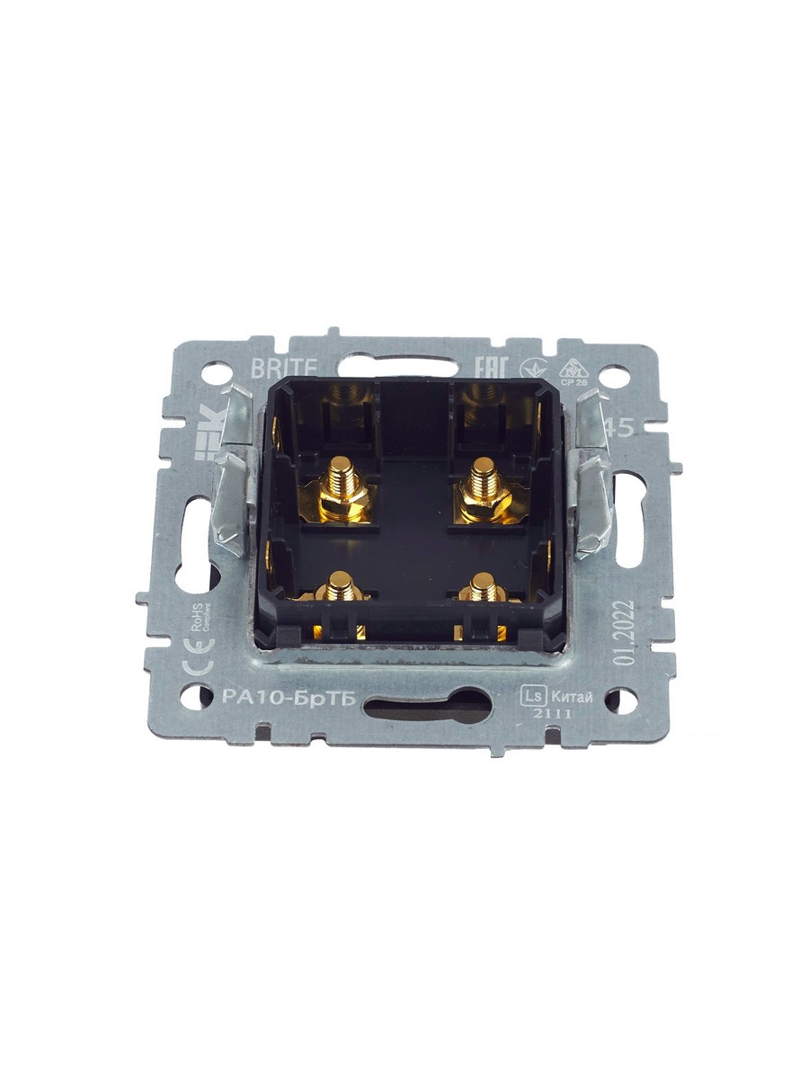 IEK Brite Бронза Аудиорозетка IEK BRITE 4-местная РА10-БрТБ бронза BR-S40-K45