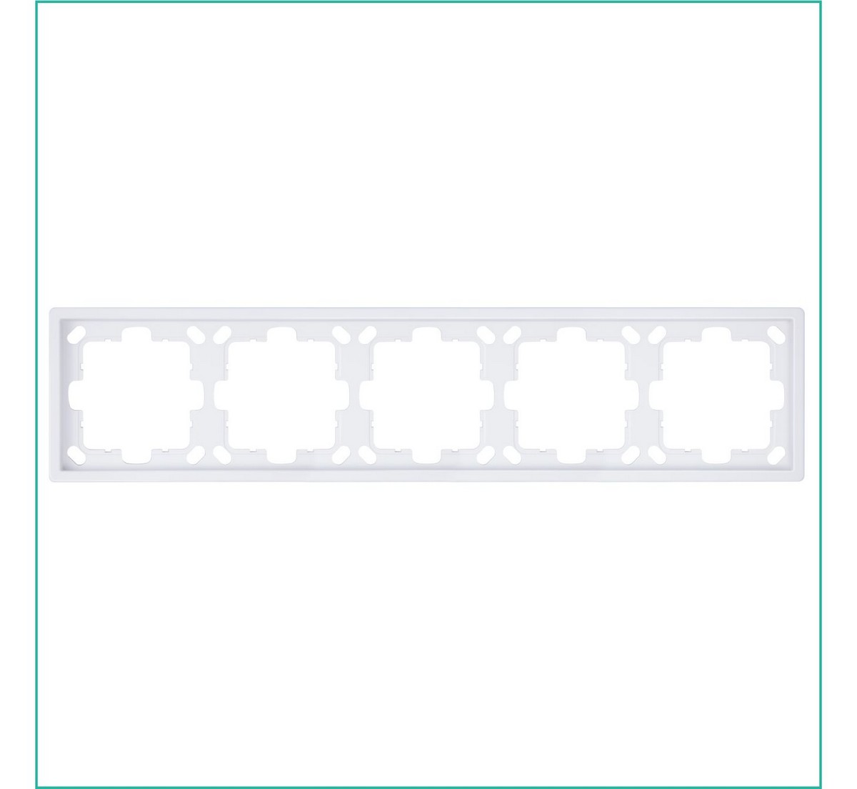 JASMART FD - розетки и выключатели Рамка JASMART FD 5-постовая белый глянцевый 1005W