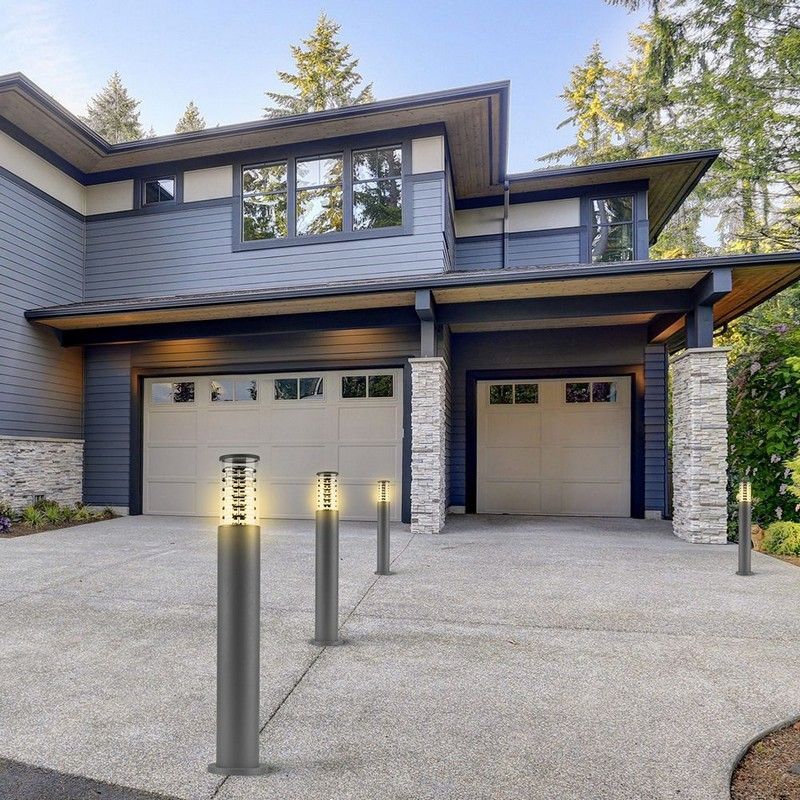 Уличные светильники столб Светильник садово-парковый Feron DH0805 столб  E27 230V черный 06302 