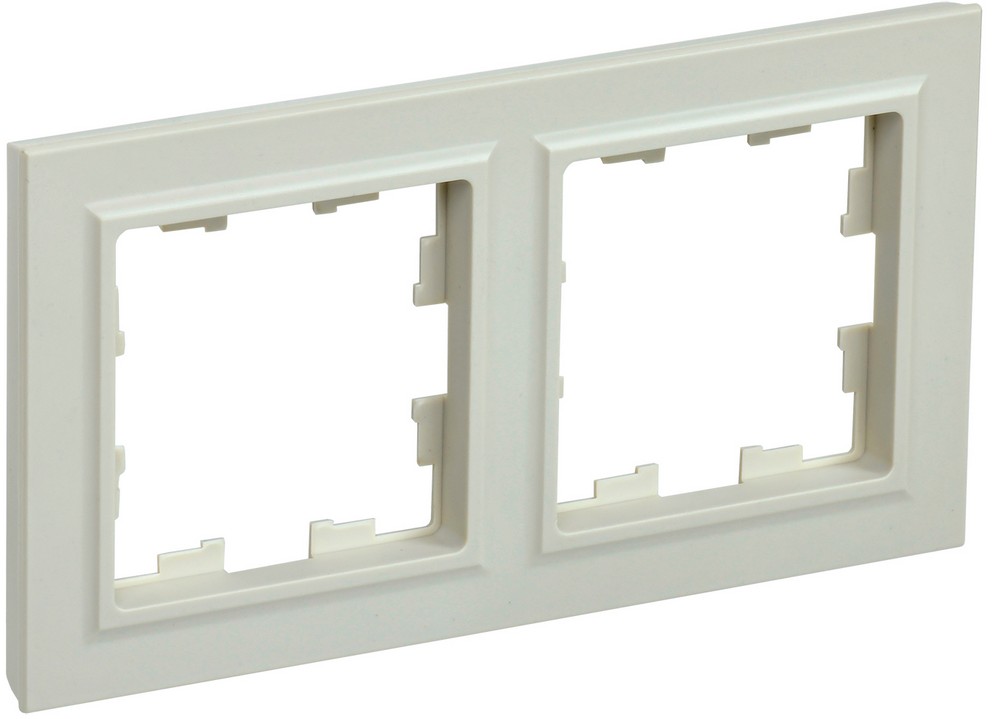 IEK Brite Рамки Рамка IEK BRITE 2-местная РУ-2-БрКр бежевый BR-M22-K10