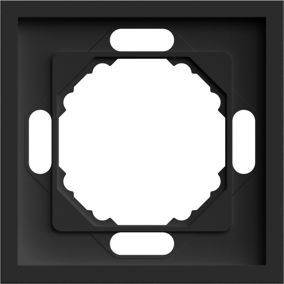 Эмили - Розетки и выключатели Stekker Рамка 1-ая STEKKER Эмили PFR00-5001-05 черный уголь soft touch 49858