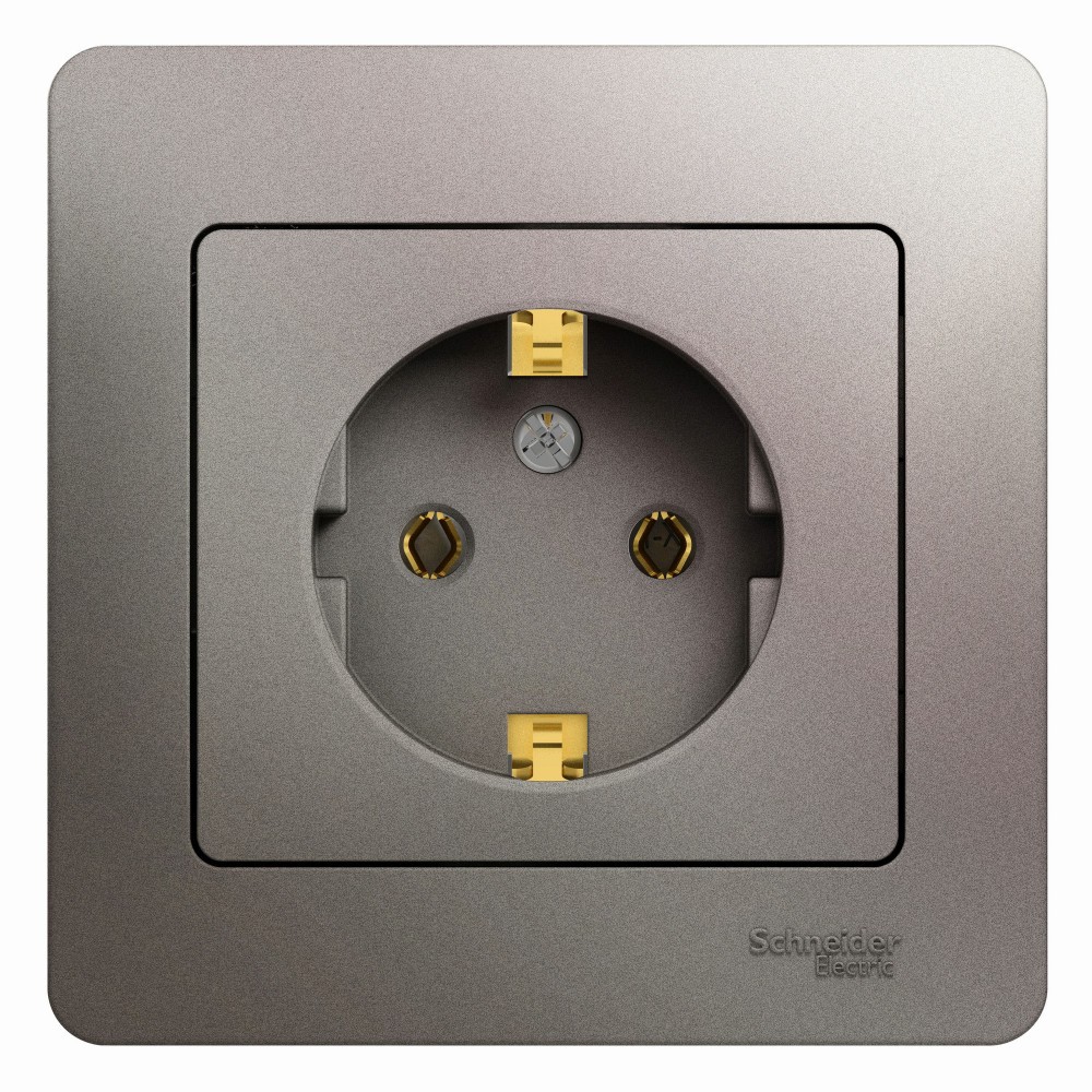 Glossa Платина Розетка Systeme Electric Glossa Платина с-з (в сборе) GSL001242