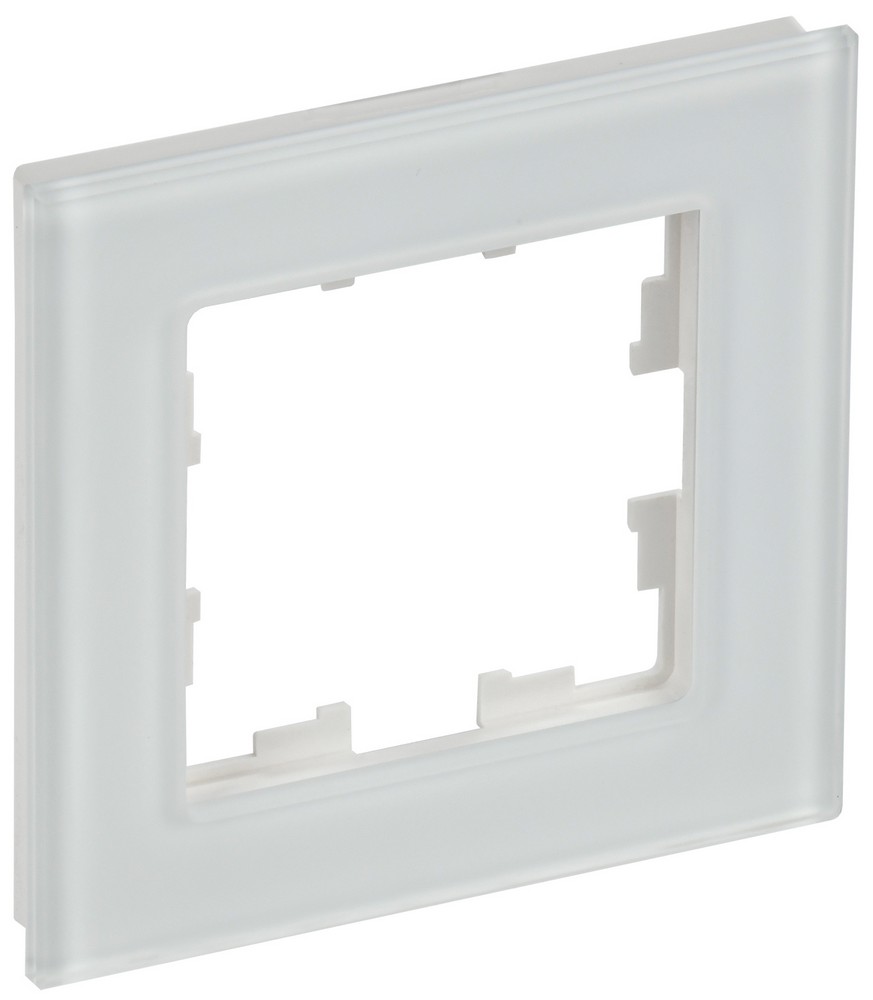 IEK Brite Рамки Рамка IEK BRITE DECOR Белый матовый стекло 1-м РУ-1-2-Бр BR-M12-G-31-K01