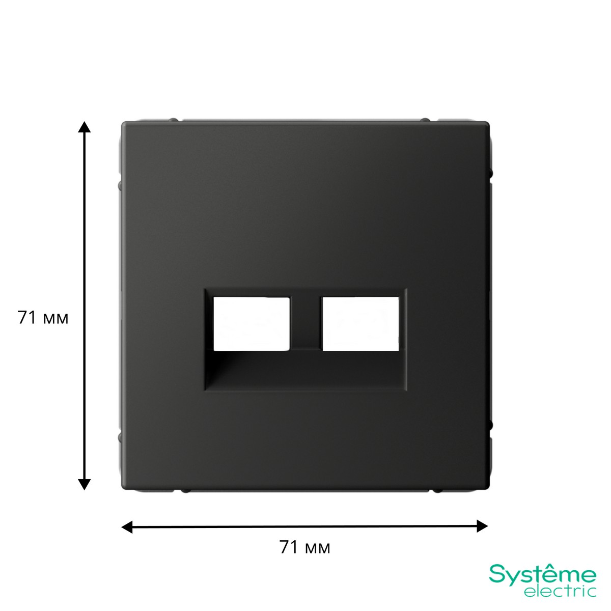 ArtGallery Базальт Накладка Systeme Electric ArtGallery Базальт двойная Keystone