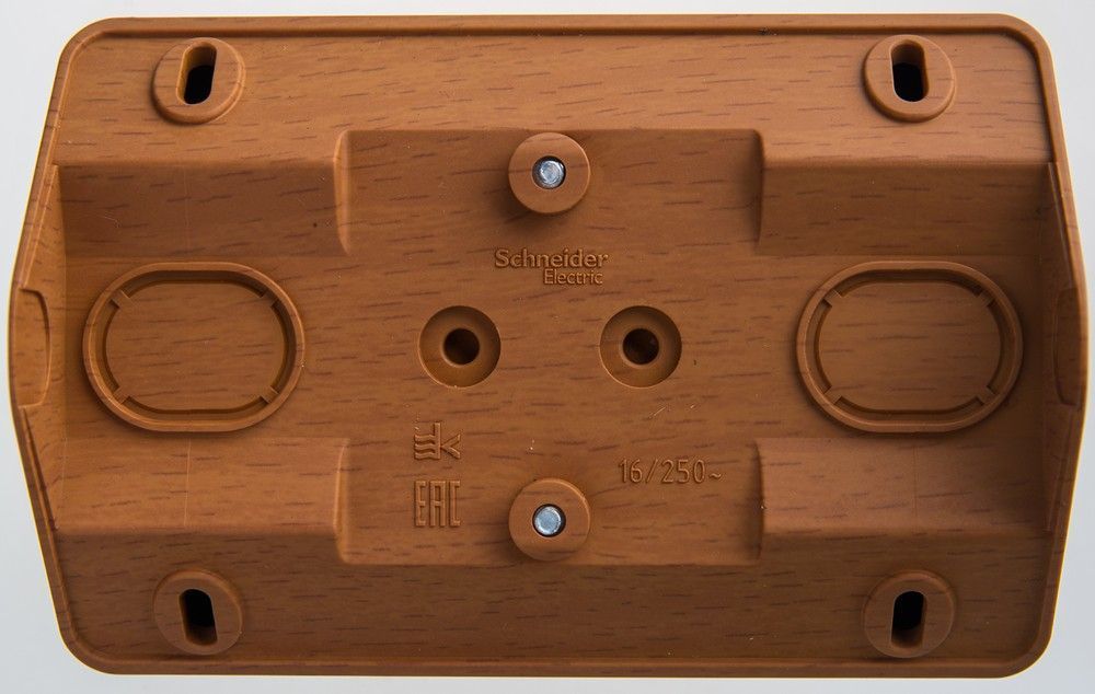 Этюд Дача Розетка 2-ая Systeme Electric Этюд наружный Бук угловая с/з со шторками 16А 250B PA16-108T