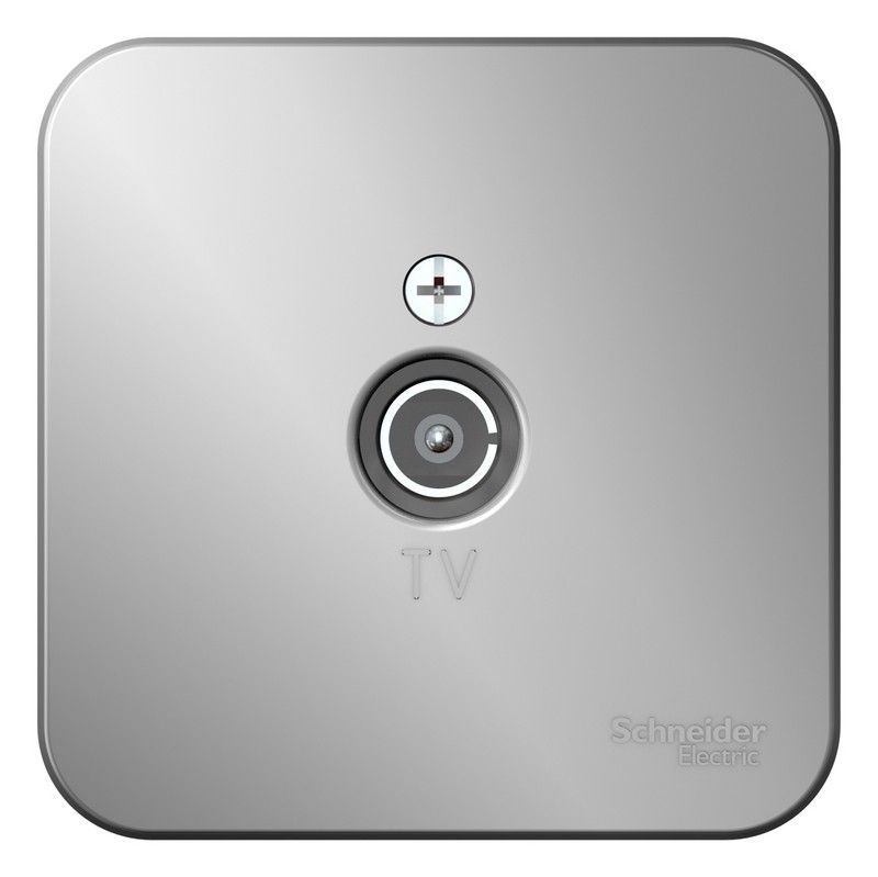 Blanca алюминий розетки и выключатели Розетка SE Blanca TV Алюминий наружный изолир. пластина BLNTA000013