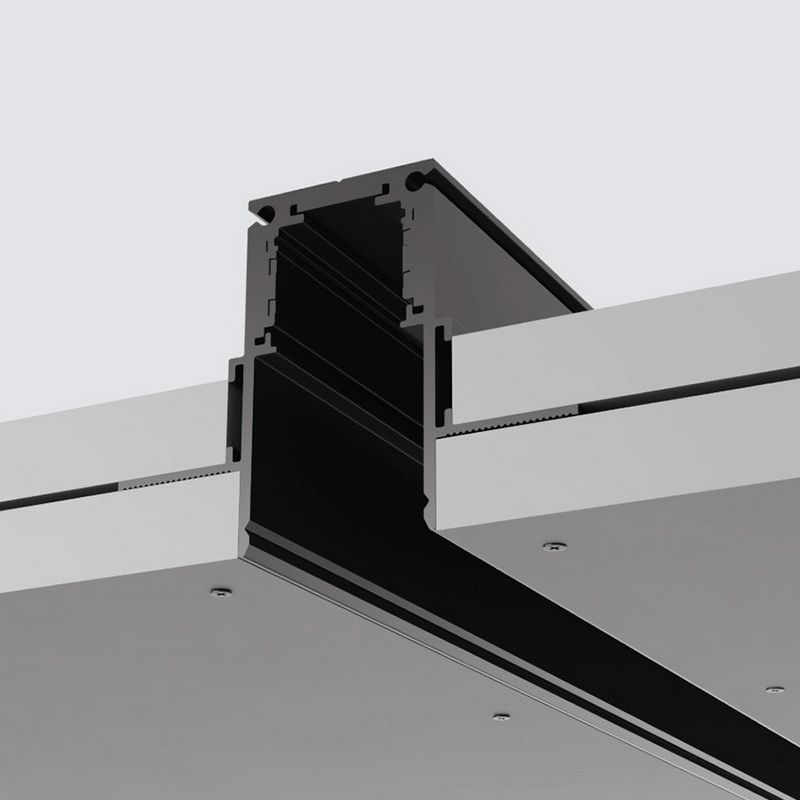 Трековые светодиодные светильники Шинопровод Feron для магнитных трековых  светильников черный 1м CABM1001 встраиваемый 41963 