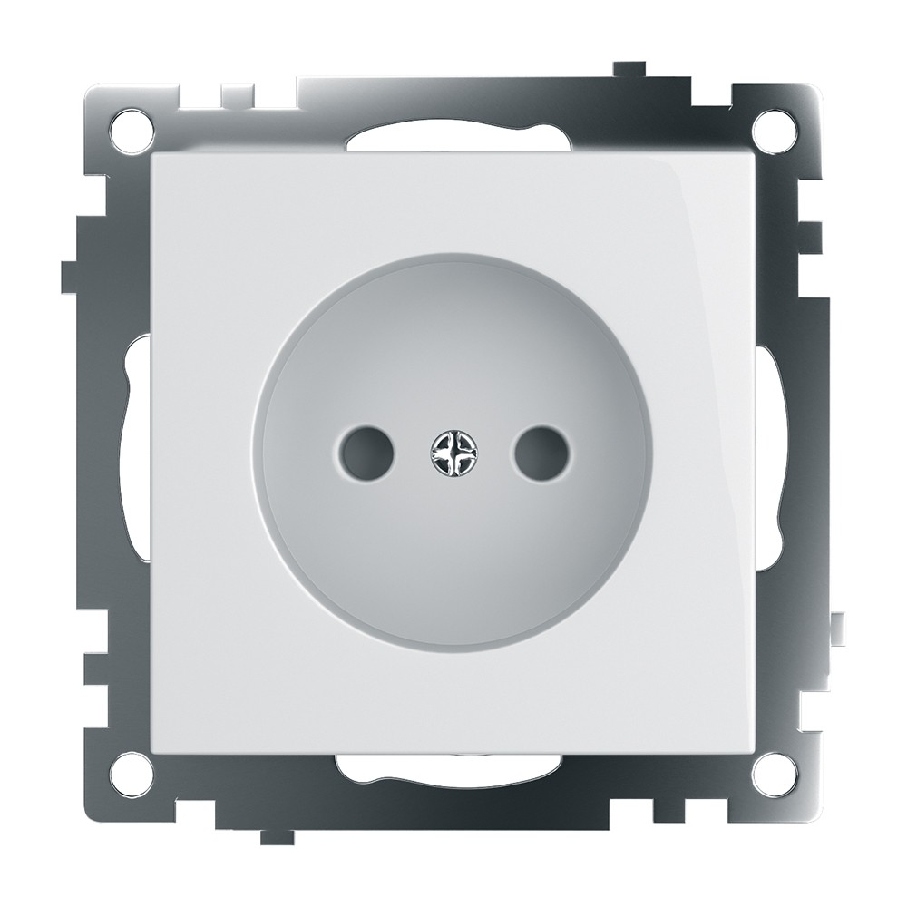 Катрин - Розетки и выключатели Stekker Розетка 1-местная б/з STEKKER GLS10-7109-01 250V 10А с защ. шторкой Катрин белый 39303