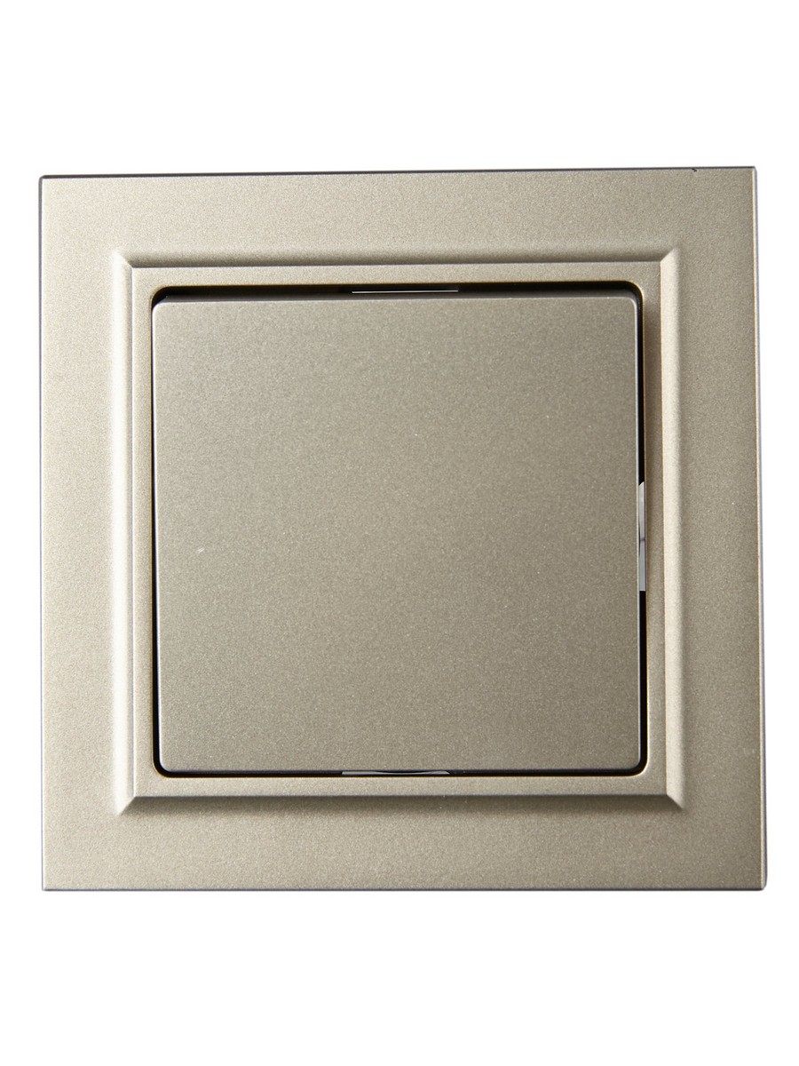 IEK Brite Шампань Выключатель IEK BRITE Шампань 1-кл. 10А в сборе ВСР10-1-0-БрШ BR-V10-0-10-K37-F