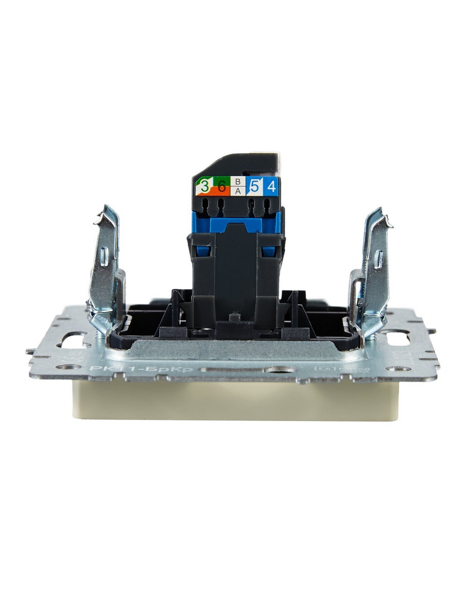 IEK Brite Бежевый Розетка компьютерная IEK BRITE BASE Бежевый RJ45 кат.6 РК11-БрКр BR-K10-2-K10