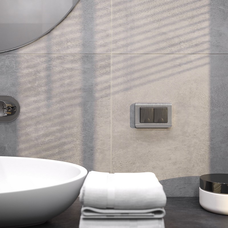 Werkel Графит рифленый механизмы Розетка Werkel двойная влагозащ. с зазем. с защит. крышками и шторками (графит рифленый) W1172204