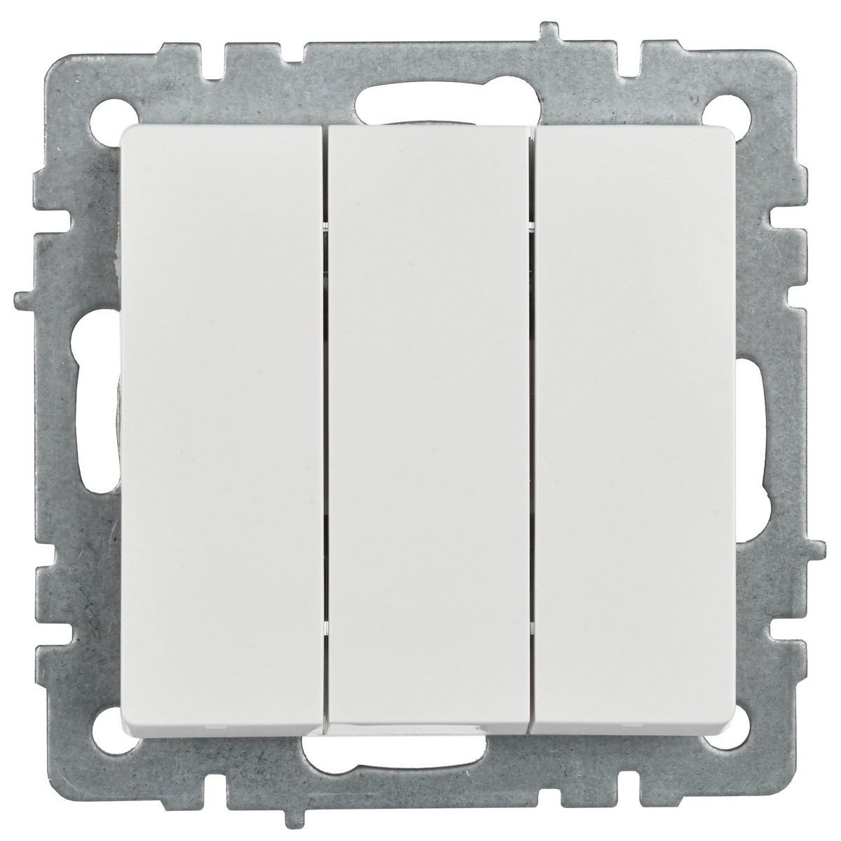 IEK Brite Белый Выключатель IEK BRITE 3-клавишный 10А ВС10-3-0-БрБ белый BR-V30-0-10-K01