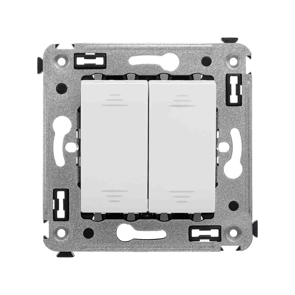 DKC Avanti механизмы Белое облако Перекрестный выключатель (Инвертор) DKC Avanti двухклавишный в стену "Белое облако" 4400124