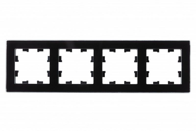 AtlasDesign Рамки Nature Рамка Systeme Electric AtlasDesign Nature Стекло черный 4-ая ATN321004