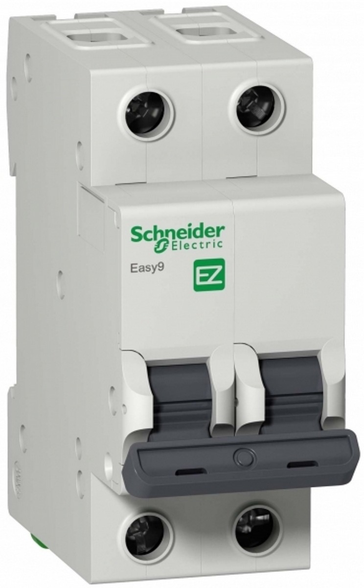 2 полюсные (двухполюсные) Автоматический выключатель SCHNEIDER ELECTRIC EASY 9 2P 20A (С) 4,5kA EZ9F34220 