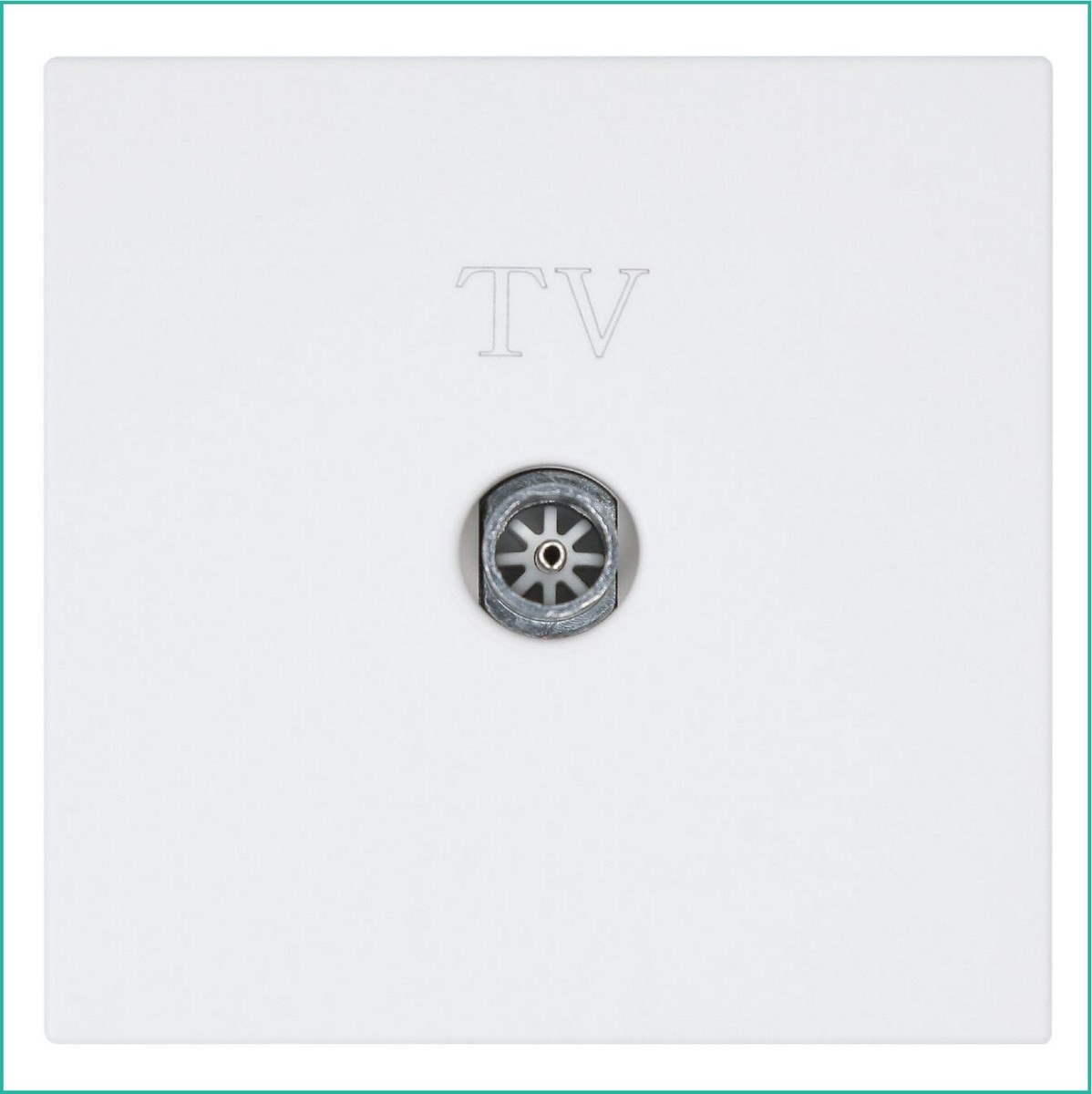 JASMART FD - розетки и выключатели Розетка TV JASMART FD Φ9.5mm оконечная Белый матовый (soft touch) 6001PWM