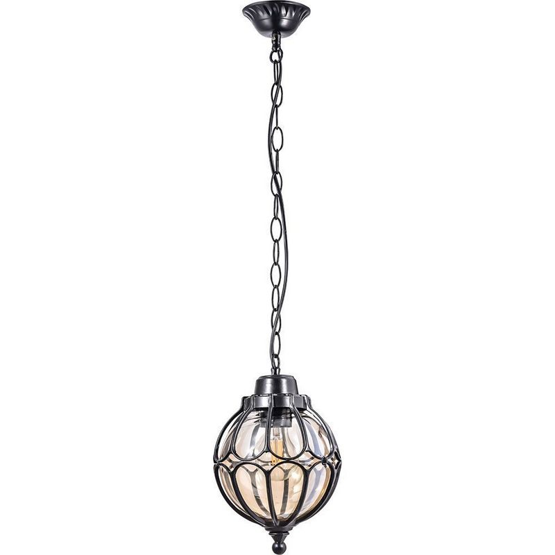 Уличные светильники на цепочке Светильник садово-парковый Feron PL3705  круглый на цепочке 60W 230V E27 черный 06342 