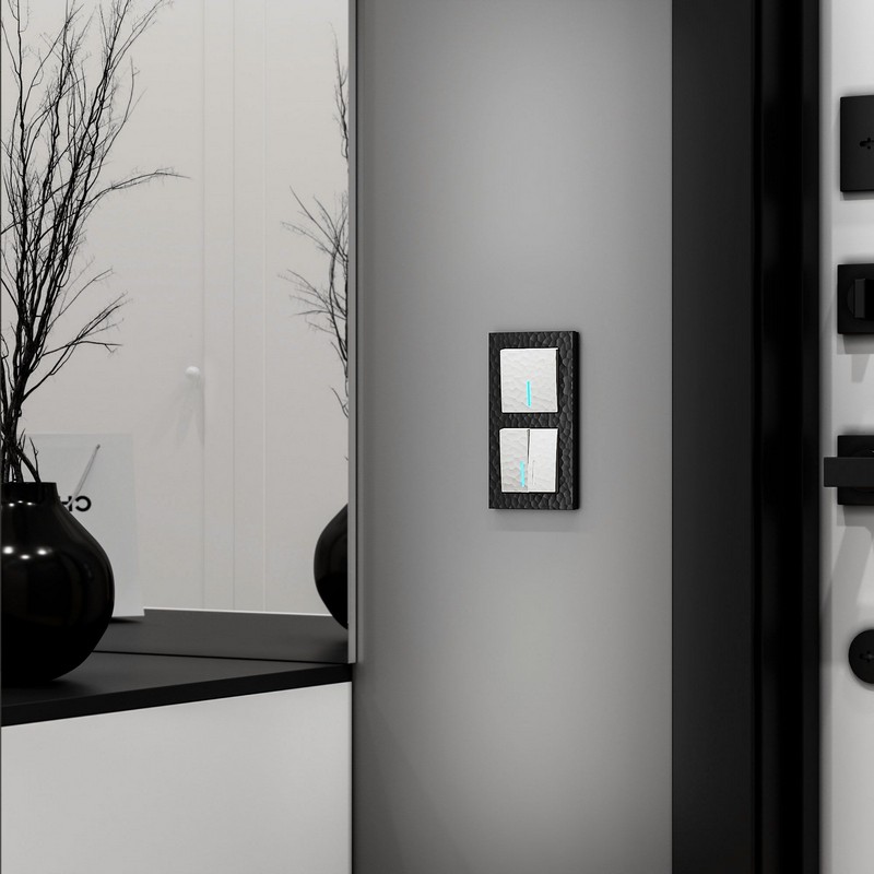 Werkel Белый Hammer механизмы Выключатель Werkel двухклавишный с подсветкой (hammer белый) W1220101