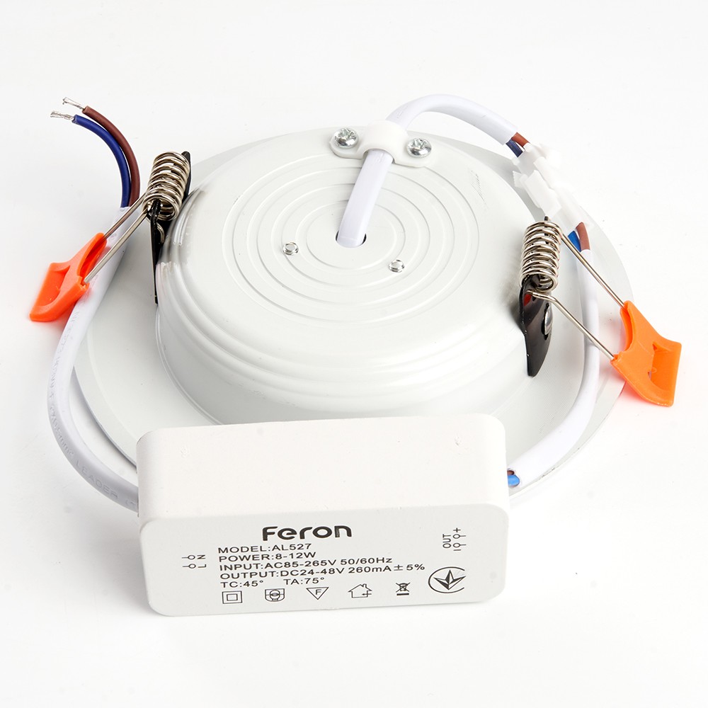 Встраиваемые светодиодные светильники Светильник встраиваемый светодиодный Feron AL1527 9W 4500K белый 41196 