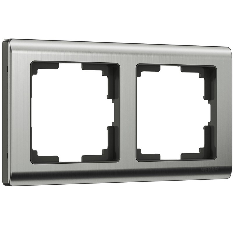 Рамки Werkel Metallic Рамка Werkel Metallic на 2 поста (глянцевый никель) W0021602
