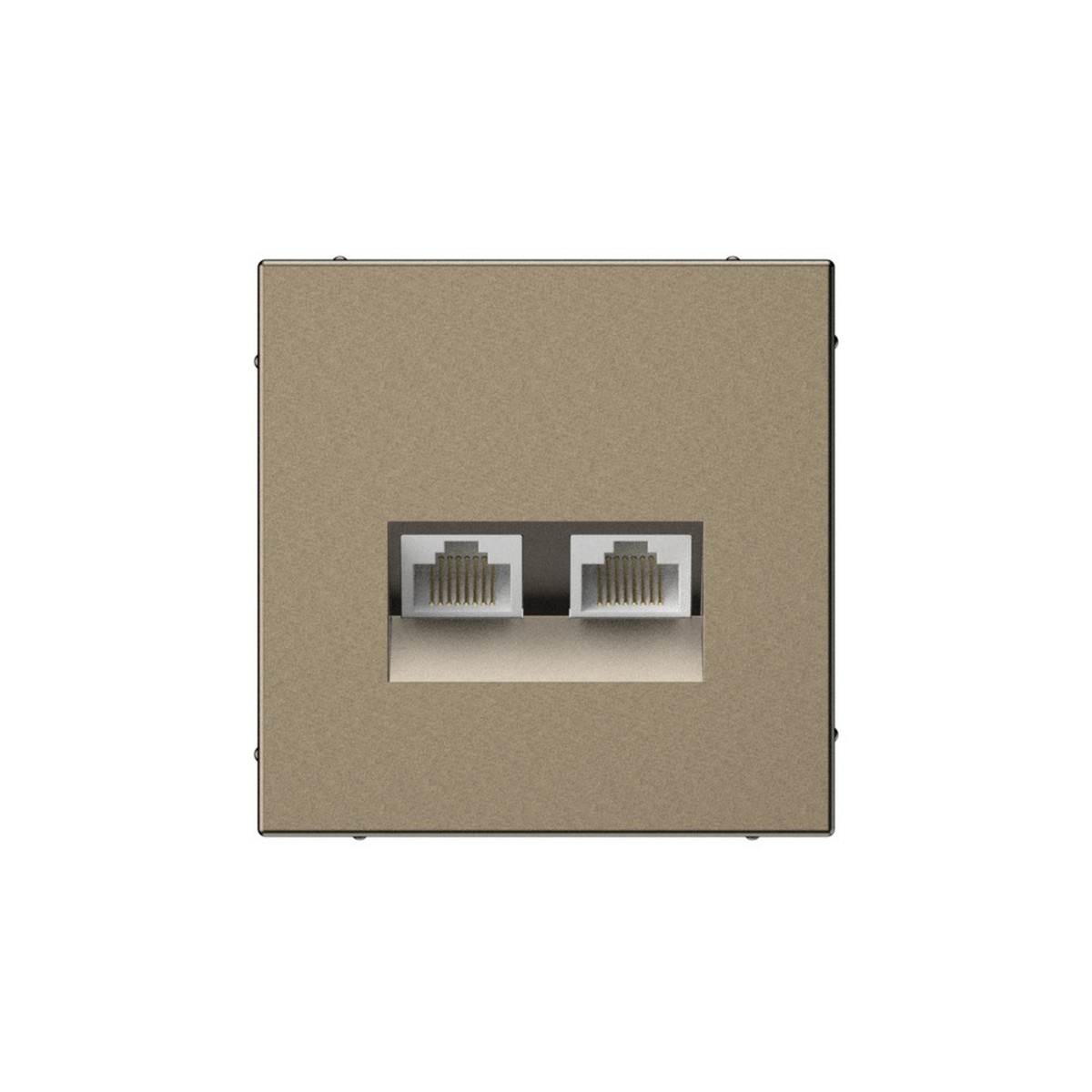 ArtGallery Мокко Розетка компьютерная Systeme Electric ArtGallery Мокко двойная RJ45+RJ45, кат. 5е,