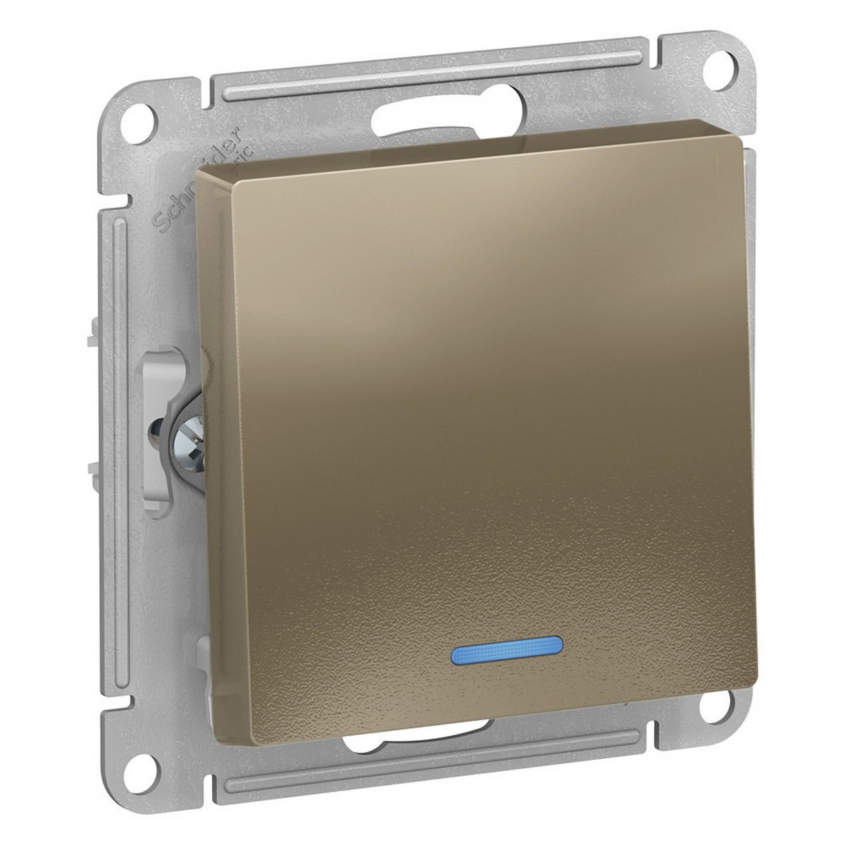 AtlasDesign Шампань Выключатель 1-клавишный Systeme Electric AtlasDesign Шампань с подсветкой, ATN000513