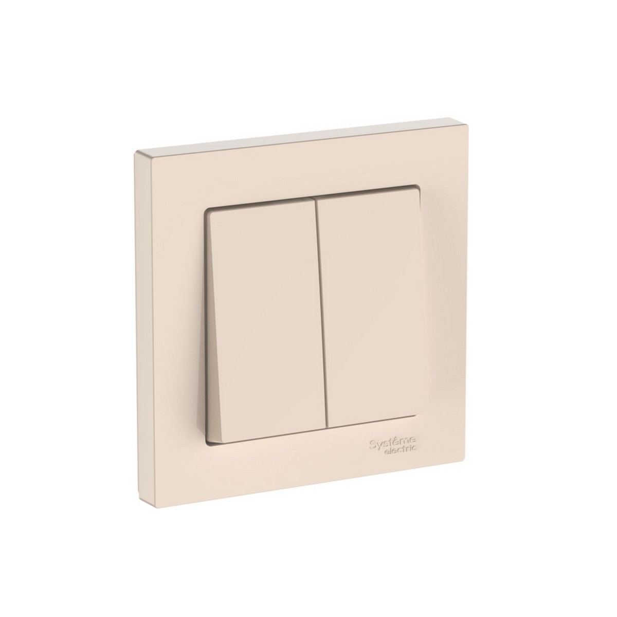 AtlasDesign Бежевый Выключатель SE AtlasDesign Бежевый 2-клавишный в сборе быстрозажим. клем. ATN000252S