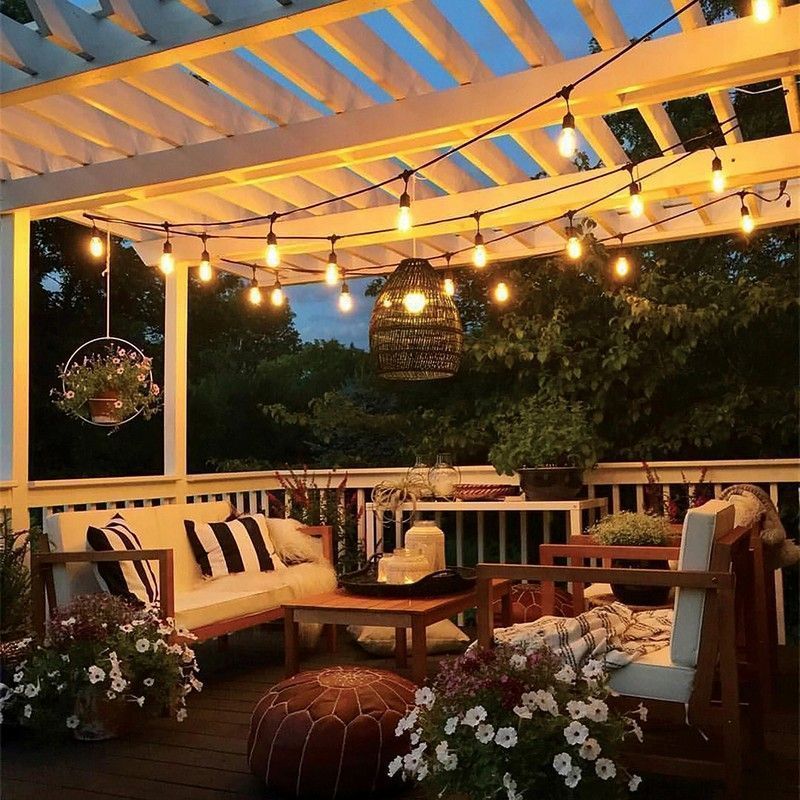 Гирлянда Белт-лайт Feron CL50-13-1 на подвесах 50 шт Е27 шаг 50 см черный 13 м+шнур 1,5 м 230V  IP65  41826