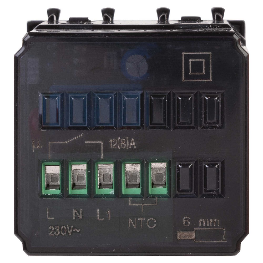 DKC Avanti механизмы Черный квадрат Термостат для теплых полов DKC Avanti модульный "Черный квадрат" 2 модуля 4402162