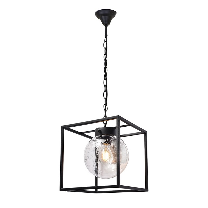 Уличные светильники на цепочке Светильник садово-парковый Feron PL715 на цепочке 60W E27 230V черный 48386 