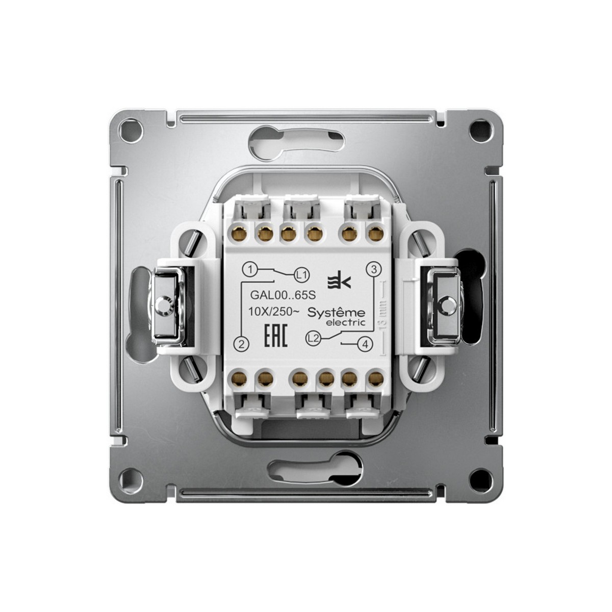 ArtGallery Лотос Переключатель SE ArtGallery Лотос 2-клавишный, быстрозажим. клем. GAL001365S