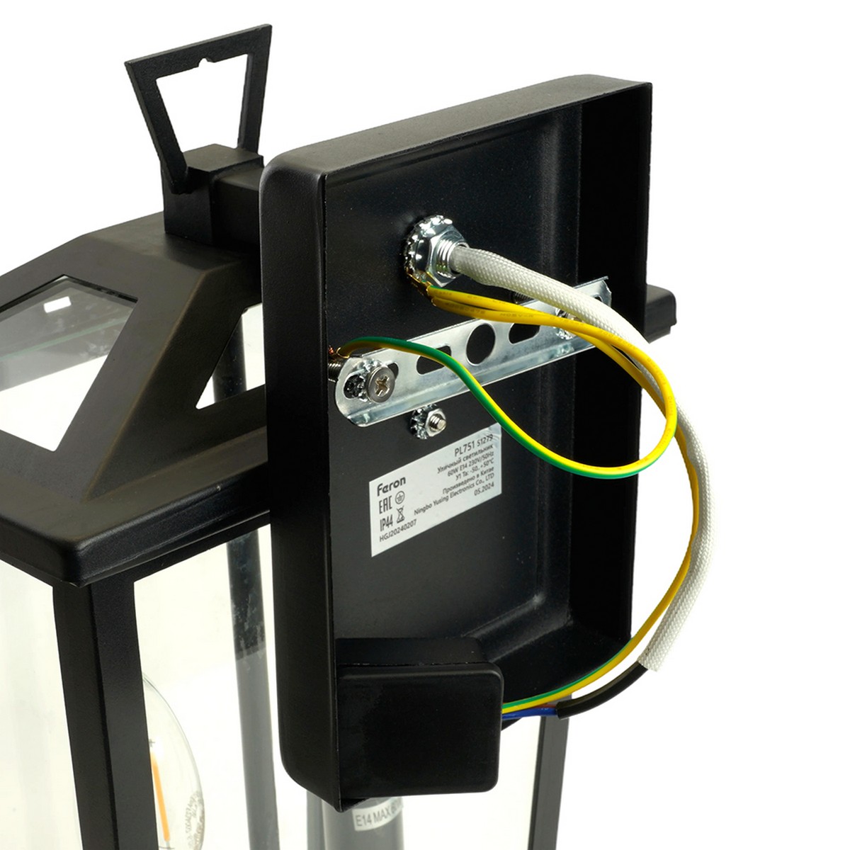 Уличные настенные светильники Светильник садово-парковый Feron PL751 E14 черный 51279 