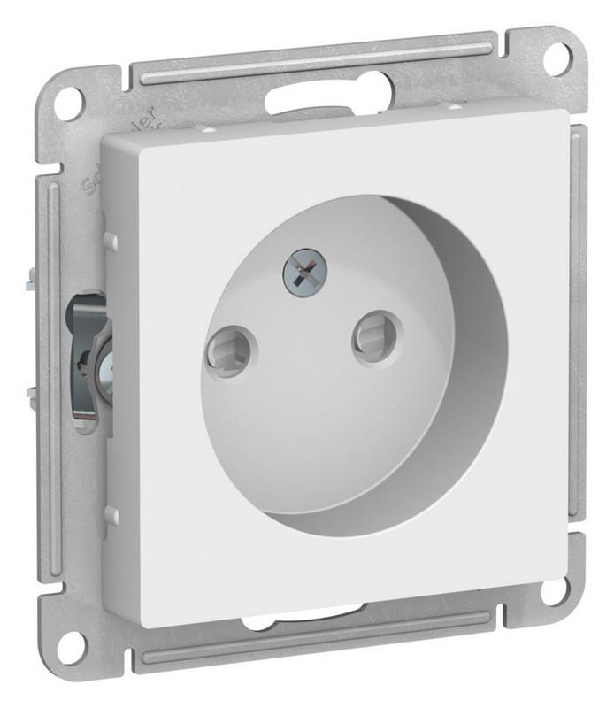 AtlasDesign Лотос Розетка Systeme Electric AtlasDesign Лотос б/з со шторками, ATN001349