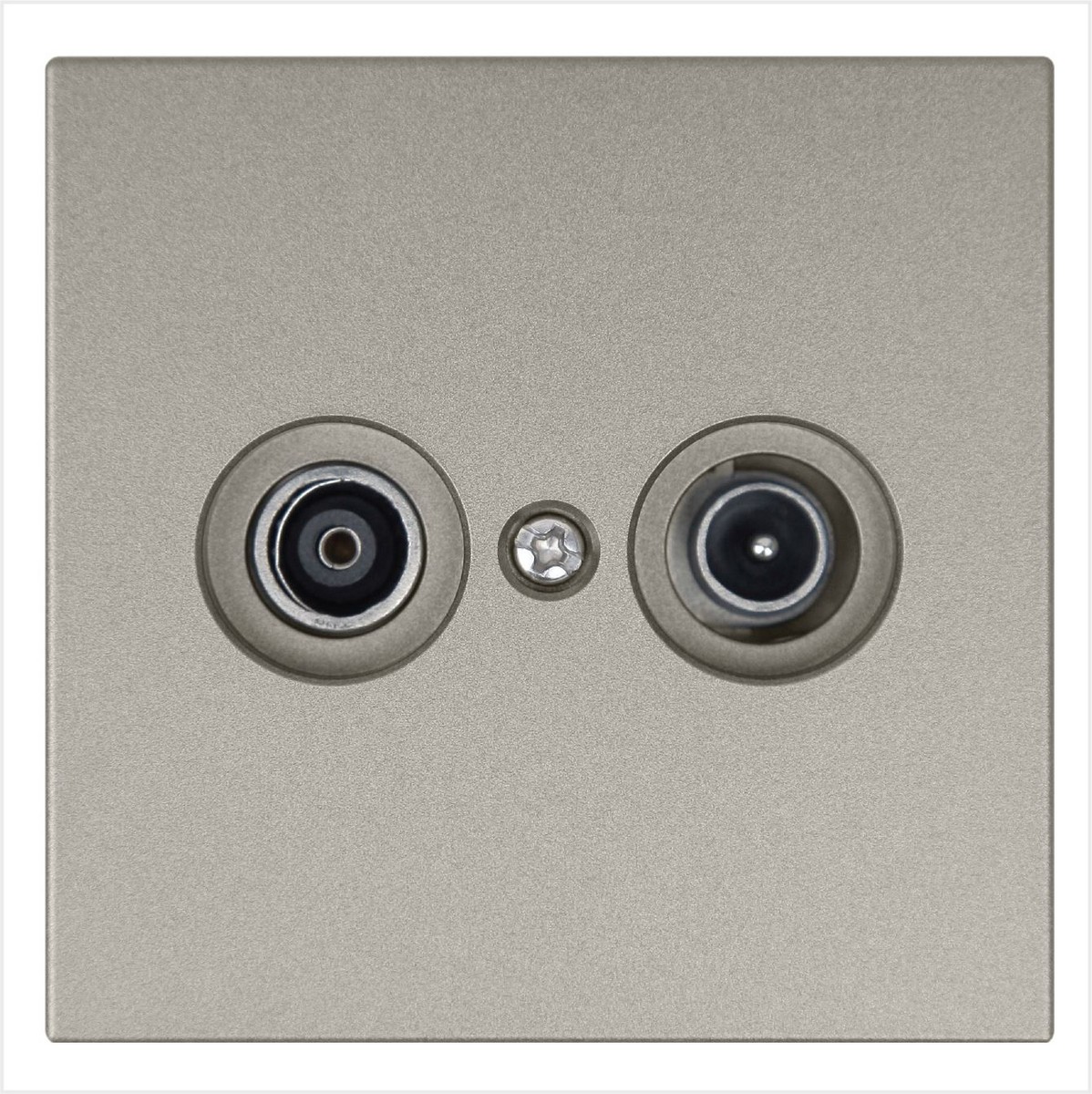 JASMART FD - розетки и выключатели Розетка TV+FM JASMART FD Φ9.5mm проходная Бронза 6205BR