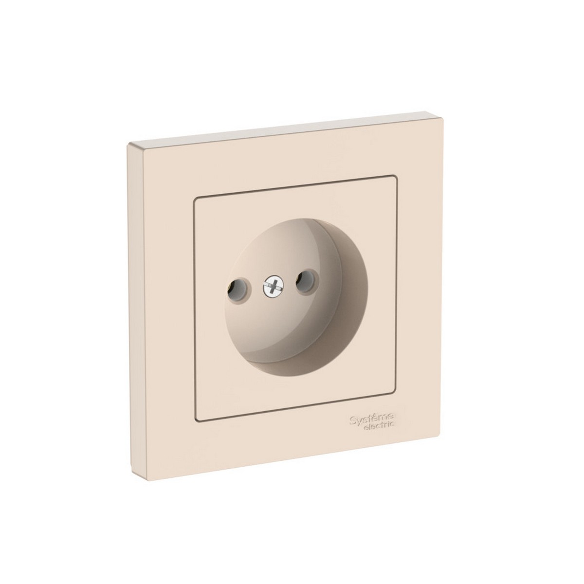 AtlasDesign Бежевый Розетка SE AtlasDesign Бежевый без заземления в сборе быстрозажим. клем. ATN000240S