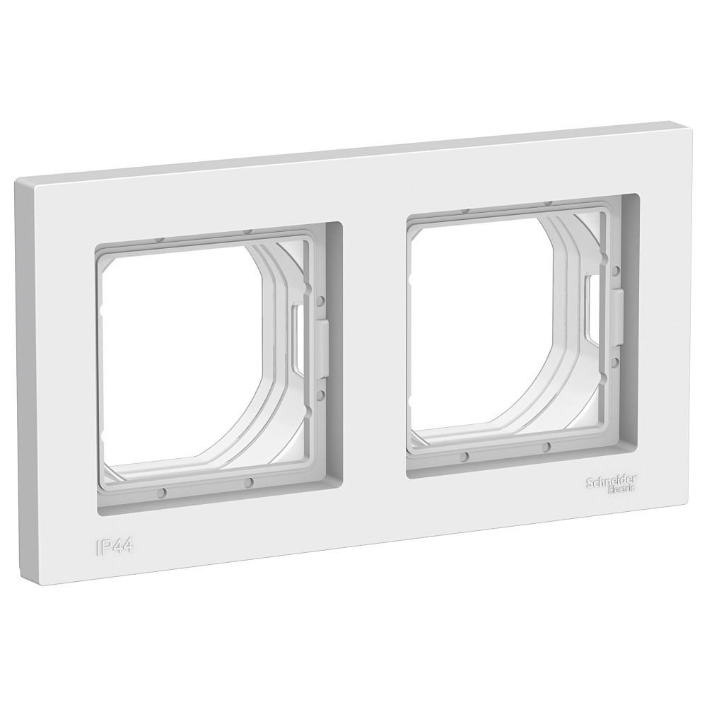 AtlasDesign Белый Рамка Systeme Electric AtlasDesign Aqua белый 2-я IP44 ATN440102