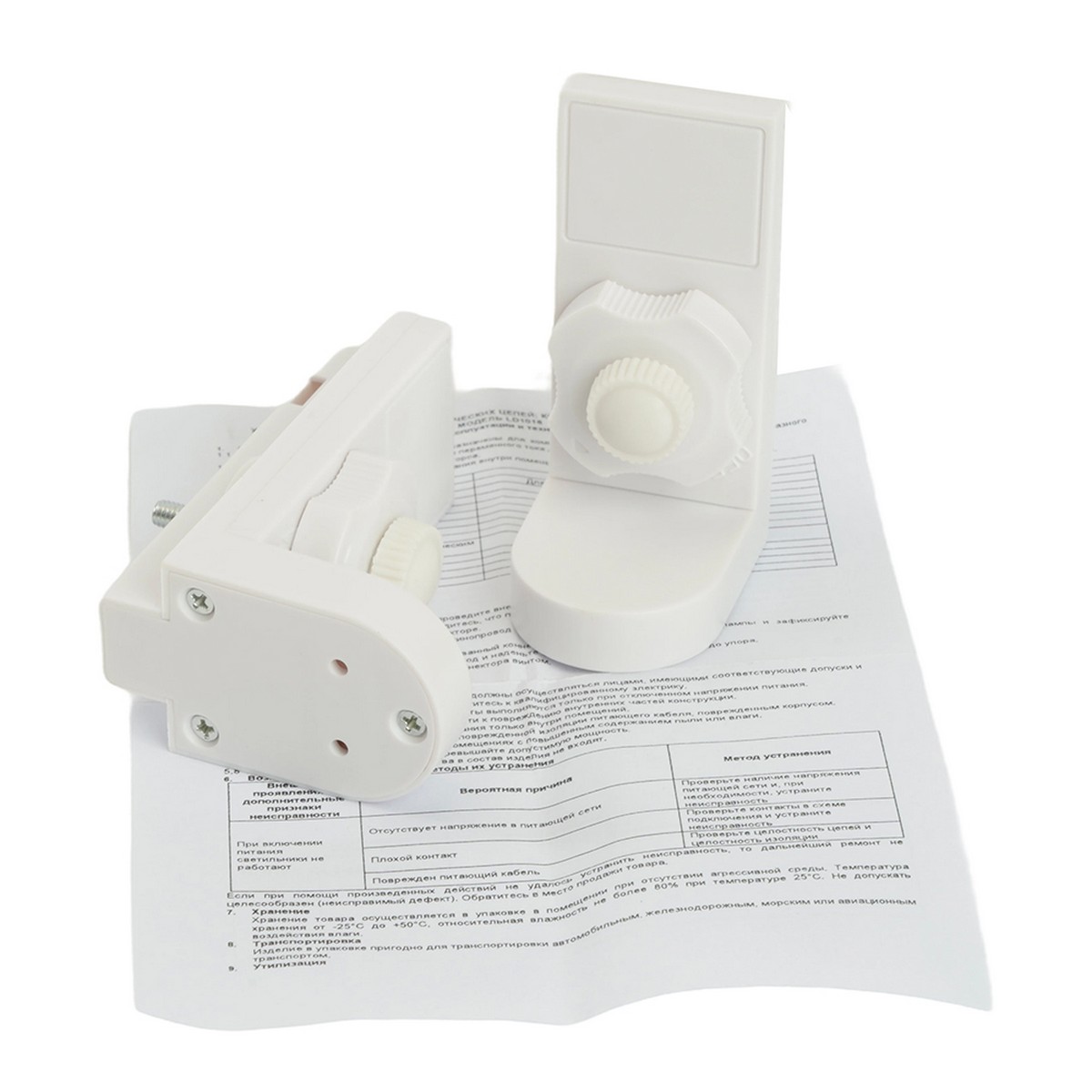 Трековые светодиодные светильники Коннектор (адаптер для установки Т8 лампы цоколь G13) для шинопровода белый LD1016 51037 