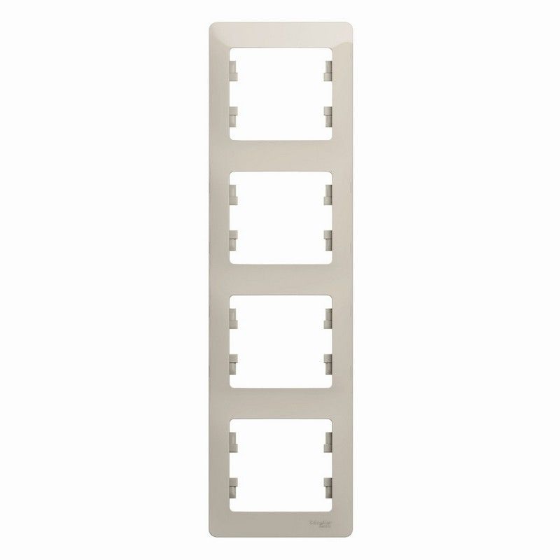 Glossa Молочный Рамка Systeme Electric Glossa Молочная 4-ая вертикальная GSL000908