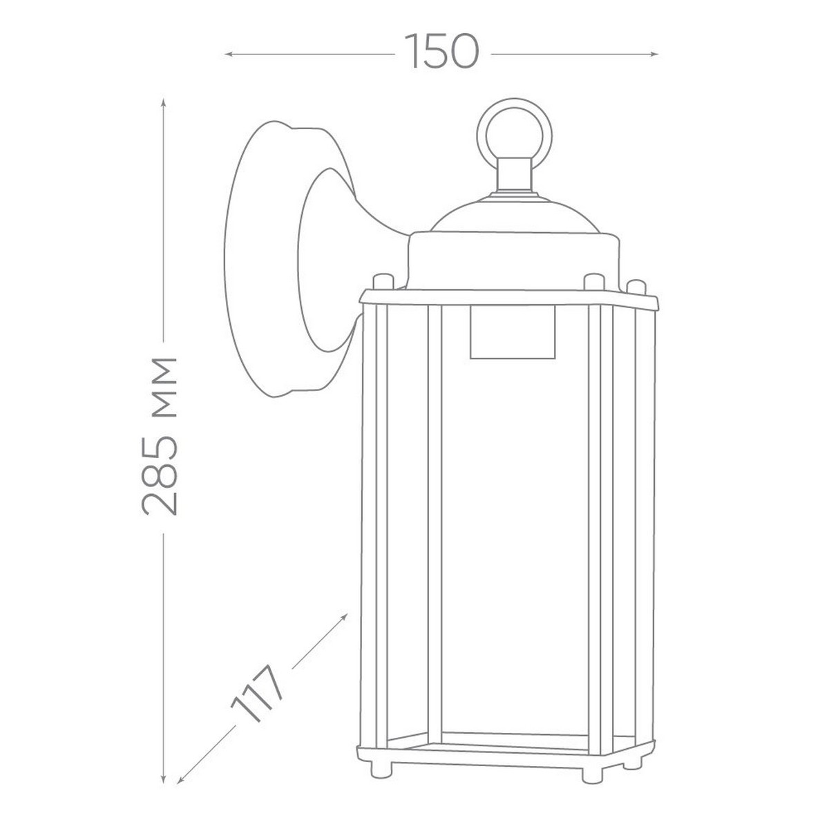 Уличные настенные светильники Светильник садово-парковый Feron PL201 на стену вниз 60W E27 230V белый 11601 