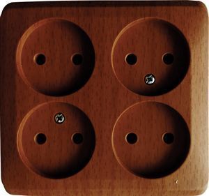 Этюд Дача Розетка 4-ая Systeme Electric Этюд наружный Дача Бук б/з без шторок PA16-205T