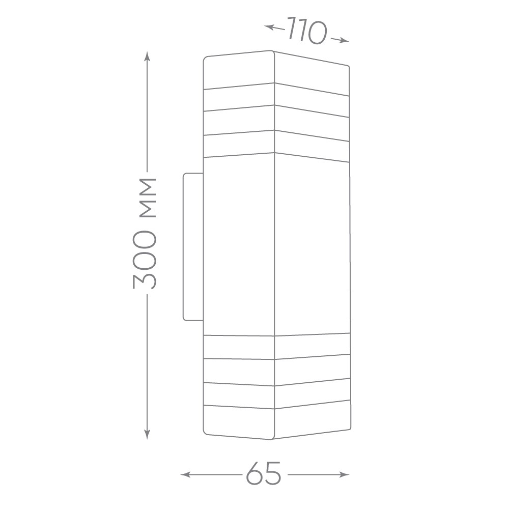Уличные настенные светильники Светильник садово-парковый Feron DH0807 на стену вверх/вниз  E27 230V черный 41154 
